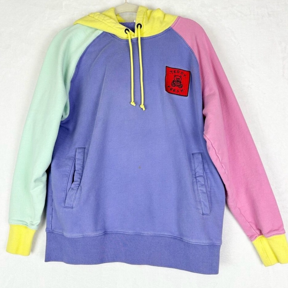 Teddy Fresh Color Block Hoodie Size large  Original Ethan Klein H3H3